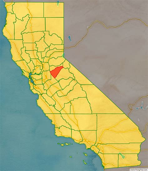 Map of Calaveras County, California