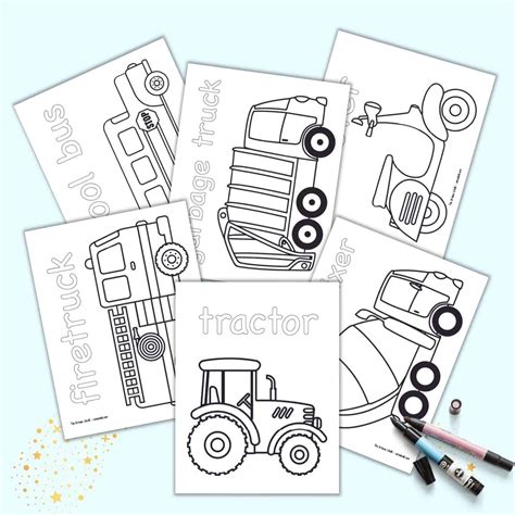 free printable vehicle coloring pages with names the artisan life - vehicles coloring pages for ...