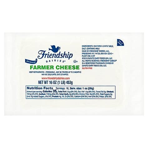 Friendship Dairies Farmer Cheese, 16 oz - ShopRite