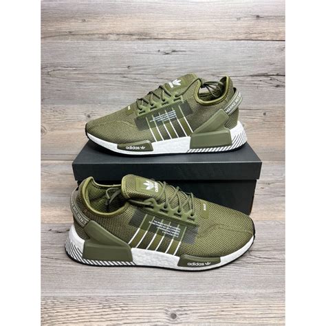 Adidas adidas NMD R1 V2 Mens Size 10.5 Focus Olive Cloud White Core ...