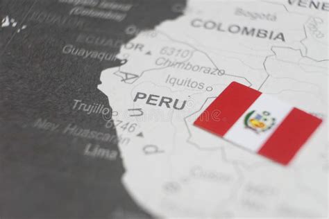 The Flag of Peru Placed on Peru Map of World Map Stock Photo - Image of guide, book: 141479508