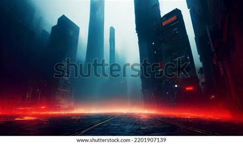 Futuristic Cyberpunk City Concept Sci Fi Stock Illustration 2201907139 | Shutterstock