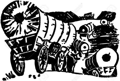 Wagon Train Drawing at GetDrawings | Free download