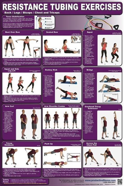 Resistance Band Exercises Infographic | Workout chart, Band workout ...