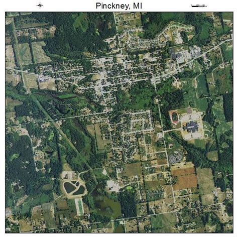 Aerial Photography Map of Pinckney, MI Michigan