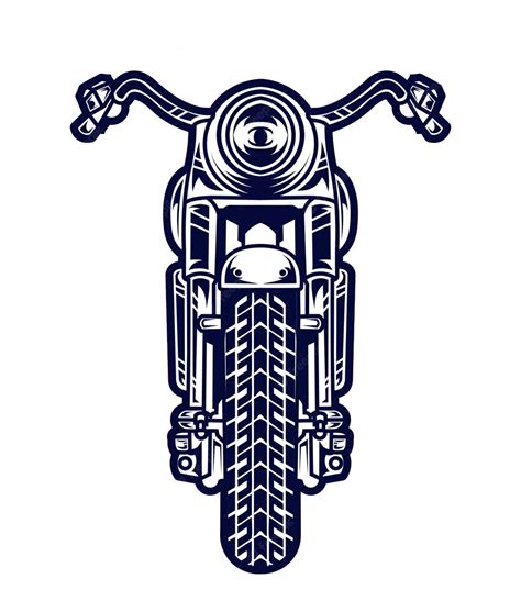 Premium Vector | Line art motorcycle vector design