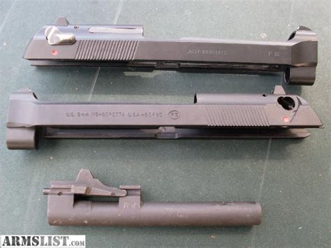 ARMSLIST - For Sale: Beretta M9 parts brand new G.I. slide, barrel etc