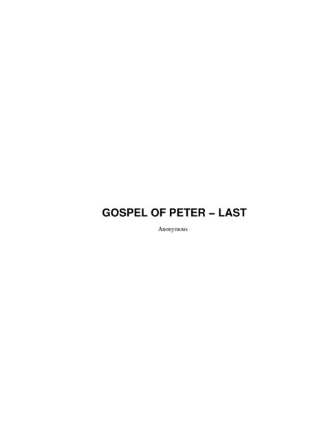 Gospel According To Peter | PDF | Pontius Pilate | Herod Antipas