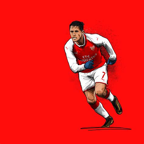 Arsenal F.C. player illustrations on Behance