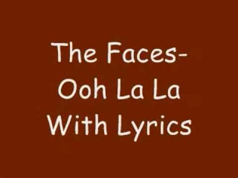 Ooh La La - the Faces with Lyrics - YouTube