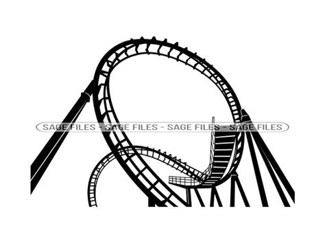 Roller Coaster Silhouette Clip Art