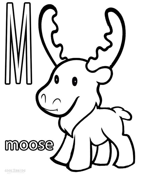 Printable Moose Coloring Pages For Kids | Cool2bKids