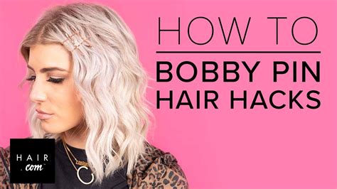 How To: Bobby Pin Hair Hacks - YouTube