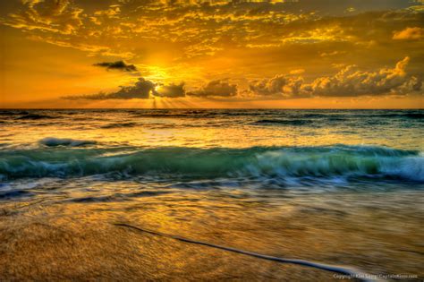 Breaking Wave During Sunrise at Loggerhead Park in Juno Beach Florida ...