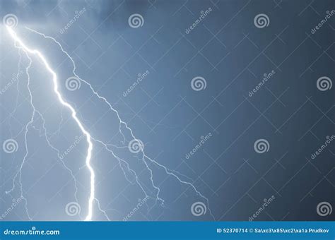 Summer storm lightning stock photo. Image of strong, strike - 52370714