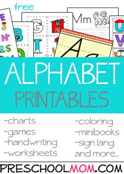 alphabet printouts for preschoolers