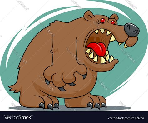 Angry Grizzly Bear Cartoon
