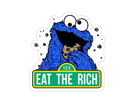 Glitter Eat The Rich Sticker Eat the Rich Bumper Sticker | Etsy