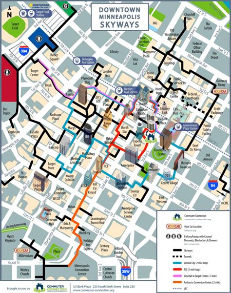 Minneapolis Skyway Map As A Subway Map | Etc | Minneapolis Skyway with ...