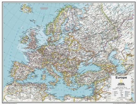 National Geographic Wall Maps of Europe