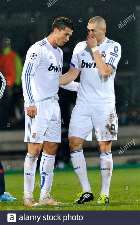 Download this stock image: Cristiano Ronaldo and Karim Benzema of Real ...