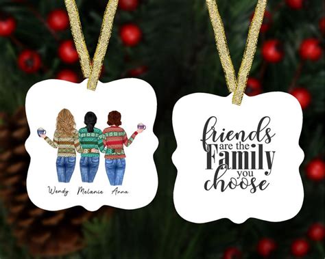 Best Friends Christmas Ornament Sister Gift Family - Etsy | Friend christmas ornaments, Friend ...