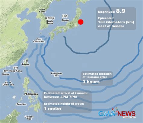 Japan Tsunami Map Of Affected Areas