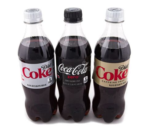 Diet Coke, Coke Zero and Caffeine Free Coke Editorial Photo - Image of carbonated, fresh: 143750751