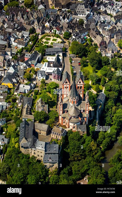 Aerial photo, Limburg Castle, Limburg Cathedral, old town of Limburg ...