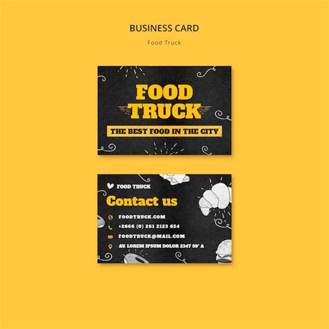 Free PSD | Food truck template design