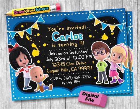 Cleo and Cuquin Birthday Invitation digital Download Cleo - Etsy | Invitaciones de cumpleaños ...