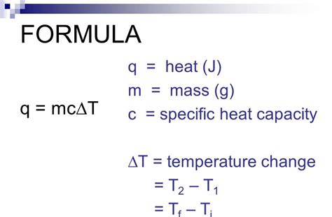 Formule Q=Mc Delta T - Formule