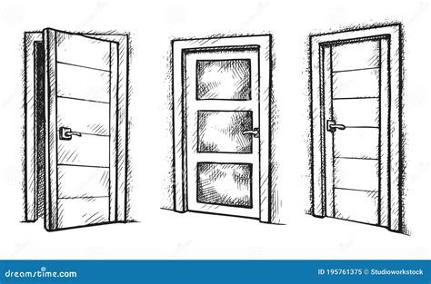 Door Sketch Stock Illustrations – 16,020 Door Sketch Stock ...