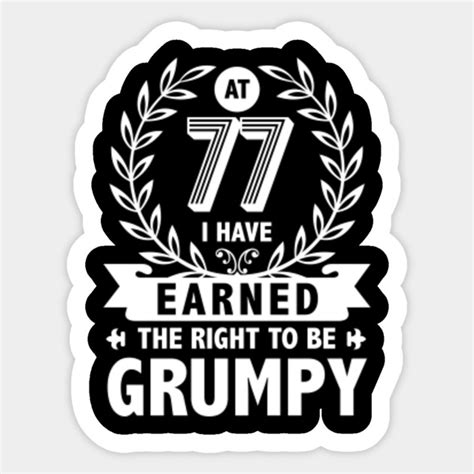 77 Years Old Grumpy Funny Shirt. 77th Birthday Gifts Vintage - 77 Bday ...