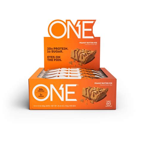 ONE Peanut Butter Pie Flavored Protein Bar, 2.12 oz, 12 count - Walmart.com - Walmart.com