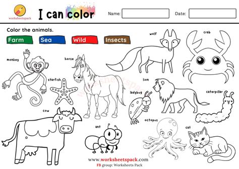 Free printable animals coloring pages - worksheetspack