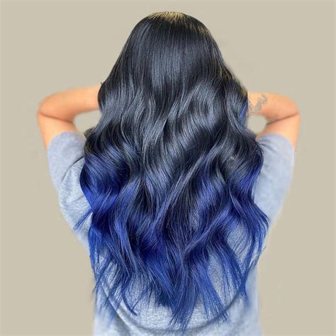 Black To Blue Hair Ombre