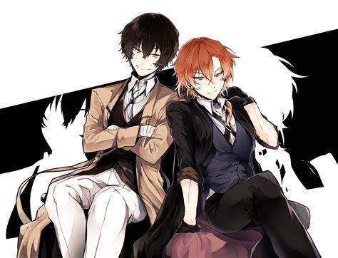 Bungou Stray Dogs, Anime, Osamu Dazai, Chuuya Nakahara, 1080P HD Wallpaper