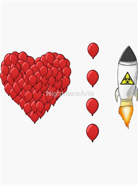 "99 Red Balloons" Sticker for Sale by NightmareArts | Redbubble