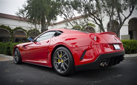 Parked ahead red Ferrari 599 GTO near white house during daytime HD ...