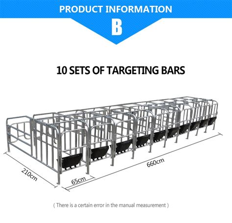 Pig farrowing crates column