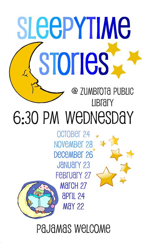 Sleepytime Stories | Zumbrota Public Library