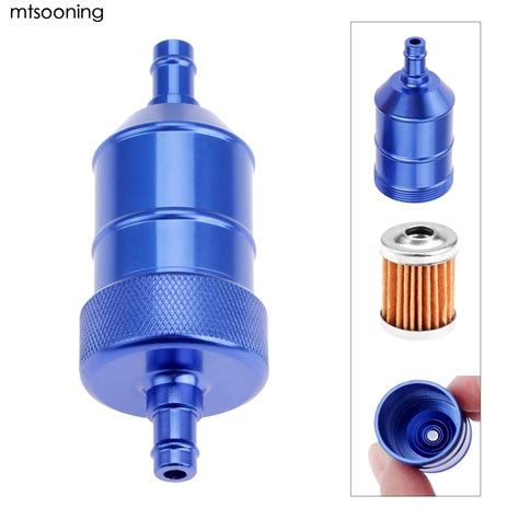 mtsooning 8mm Petrol Gas Fuel Filter Cleaner Blue New Universal For ...