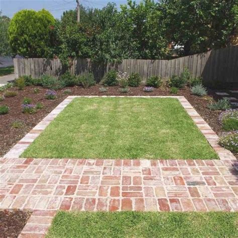 reclaimed red brick paving yard … | Brick garden, Brick garden edging ...