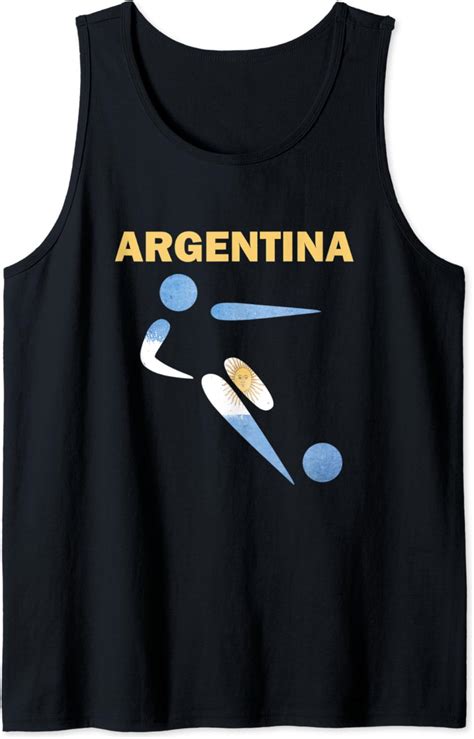 Amazon.com: Argentina Soccer Fan Jersey With Argentina Flag Football ...