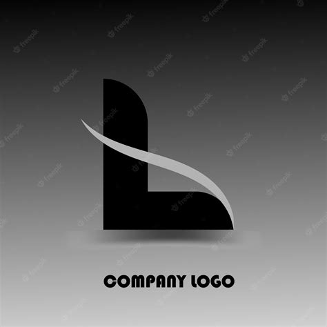 Premium Vector | A black and white company logo with the letter l on it