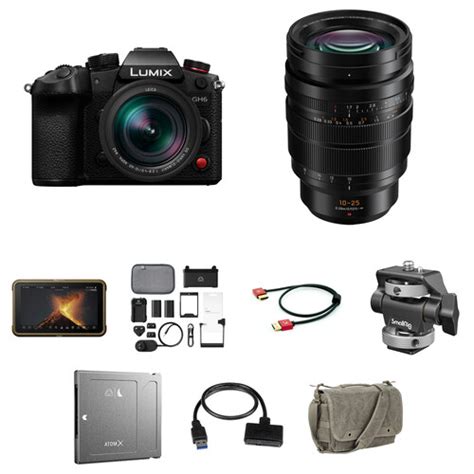 Panasonic Lumix GH6 Mirrorless Camera with 12-60mm and 10-25mm