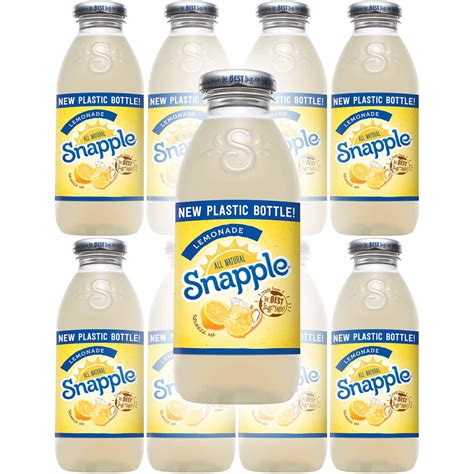 Snapple Lemonade, All Natural, 16 Fl Oz (Pack of 8, Total of 128 Fl Oz ...