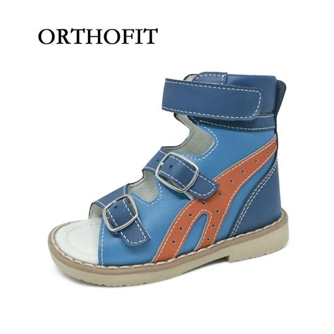 New Arrive Summer Kids Boy Orthopedic Shoes Genuine leather Dark Blue ...