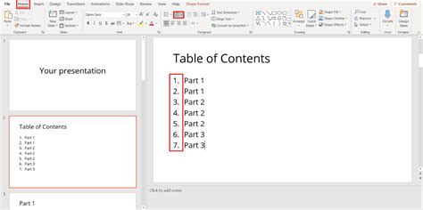 How to easily create a table of contents in PowerPoint - IONOS